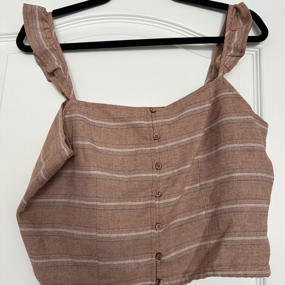 Paper Crane Pink Sleeveless Crop Tank Top